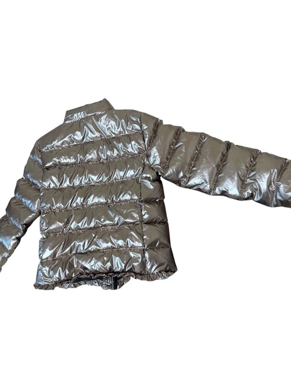 Ralph Lauren Silver Metallic Kids Puffer Jacket